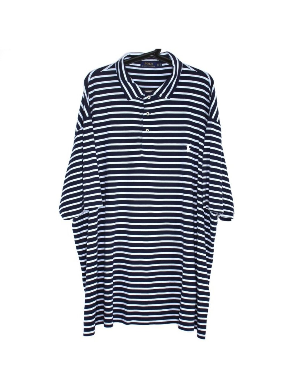 Polo Ralph Lauren Mens 4XLT 4XL Tall Striped Embroidered Pony Polo Shirt A1786